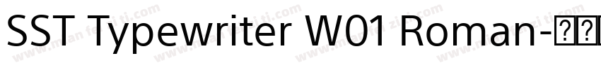 SST Typewriter W01 Roman字体转换